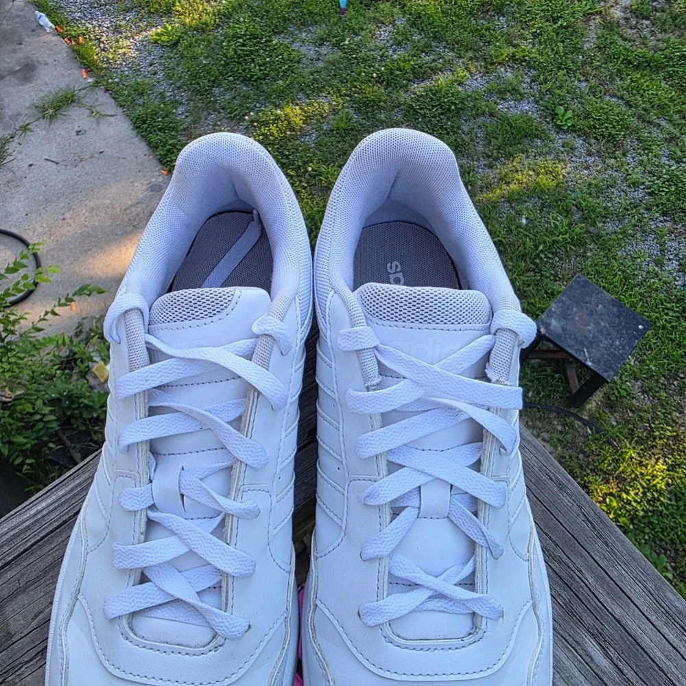 Adidas Hoops‎ 3.0 Low Classic Vintage Mens Shoes Triple White GW3036 Size 11